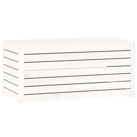 Tuinbox 101x50,5x46,5 cm massief grenenhout wit