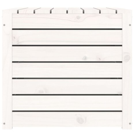 Tuinbox 101x50,5x46,5 cm massief grenenhout wit