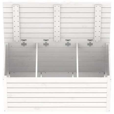 Tuinbox 101x50,5x46,5 cm massief grenenhout wit