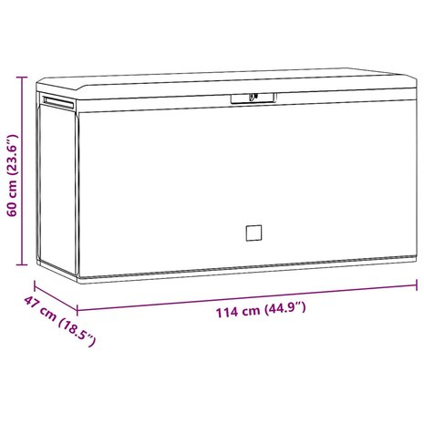 Tuinbox 114x47x60 cm bruin
