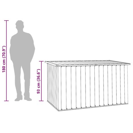 Tuinbox 171x99x93 cm antraciet