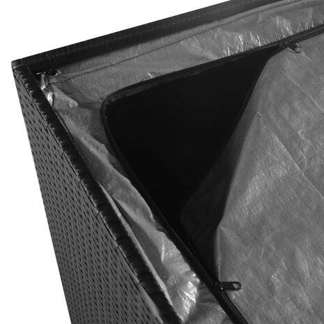Tuinbox 150x100x100 cm poly rattan zwart