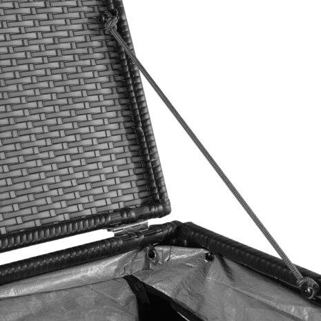 Tuinbox 150x100x100 cm poly rattan zwart