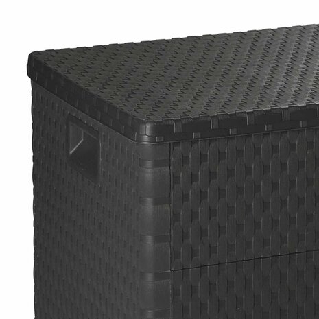 Tuinbox 120x56x63 cm polypropeen rattan antracietkleurig