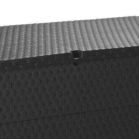 Tuinbox 120x56x63 cm polypropeen rattan antracietkleurig