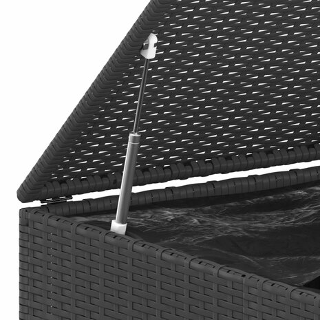 Tuinbox 145x100x103 cm polyetheen rattan zwart