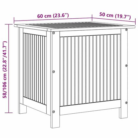 Tuinbox 60x50x58 cm massief acaciahout