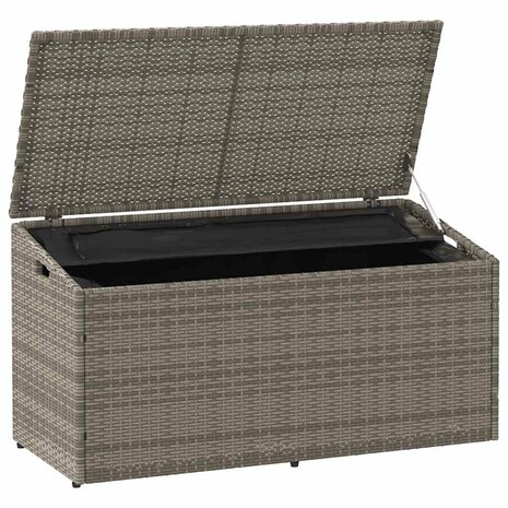 Tuinbox 110x50x58 cm poly rattan grijs