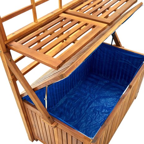 Opbergbox met latwerk 99x50x160 cm massief acaciahout