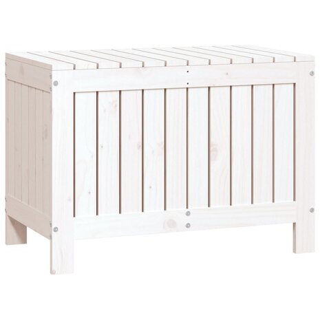 Tuinbox 76x42,5x54 cm massief grenenhout wit