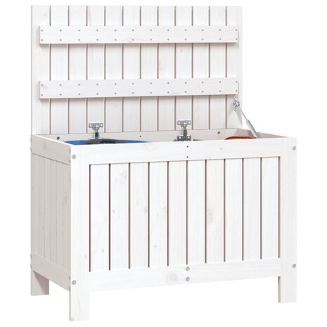 Tuinbox 76x42,5x54 cm massief grenenhout wit