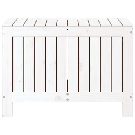 Tuinbox 76x42,5x54 cm massief grenenhout wit