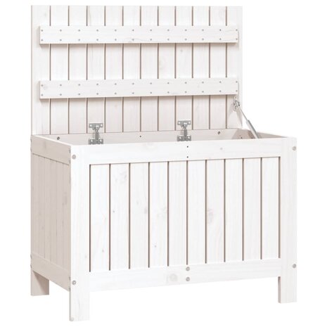 Tuinbox 76x42,5x54 cm massief grenenhout wit