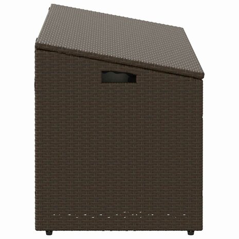 Tuinbox 110x50x58 cm poly rattan bruin