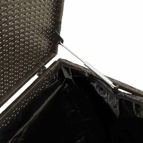Tuinbox 110x50x58 cm poly rattan bruin