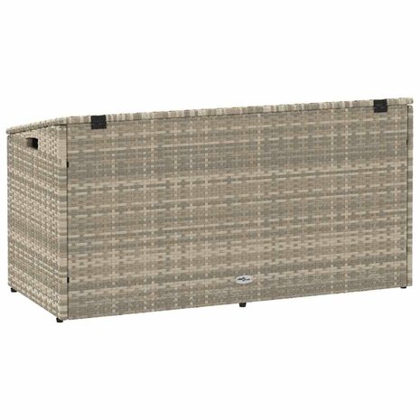 Tuinbox 110x50x58 cm poly rattan lichtgrijs