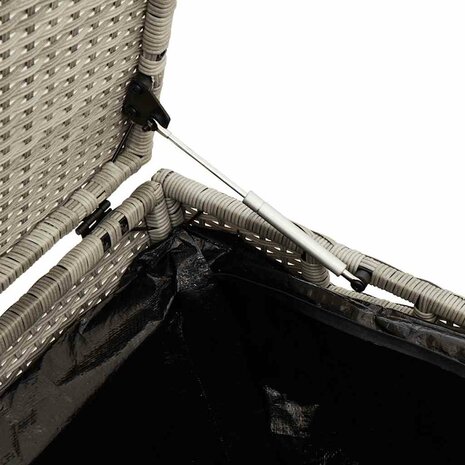 Tuinbox 110x50x58 cm poly rattan lichtgrijs
