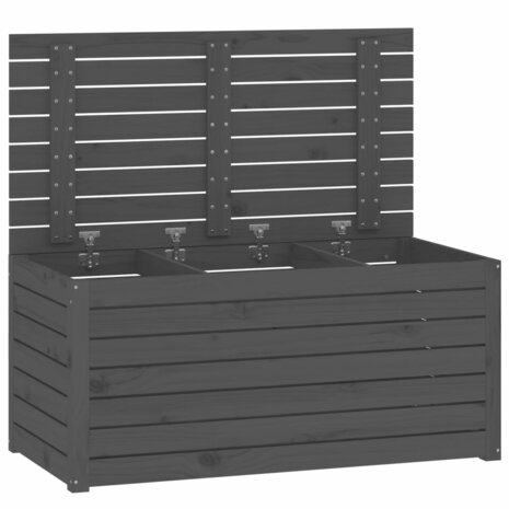 Tuinbox 101x50,5x46,5 cm massief grenenhout grijs