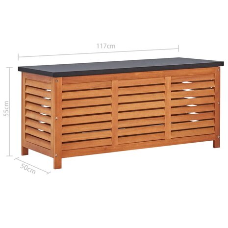 Tuinbox 117x50x55 cm massief eucalyptushout