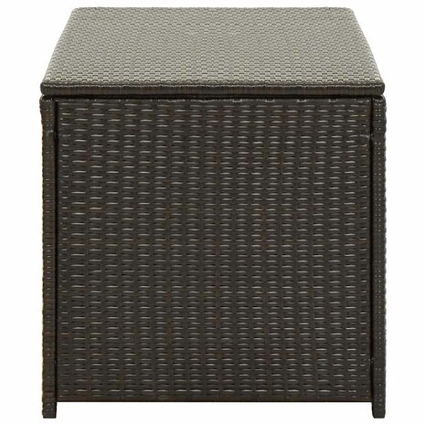 Tuinbox 100x50x50 cm poly rattan bruin