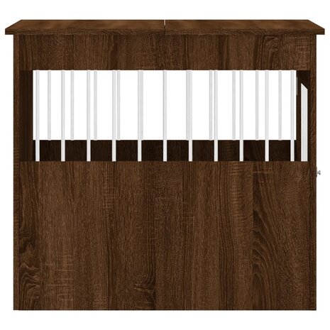 Hondenbench 64,5x80x71 cm bewerkt hout bruin eikenkleur