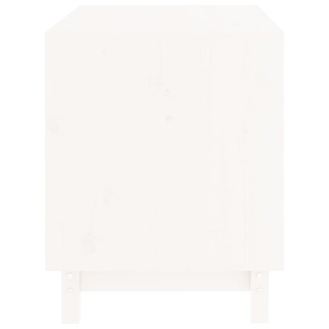 Hondenhok 70x50x62 cm massief grenenhout wit