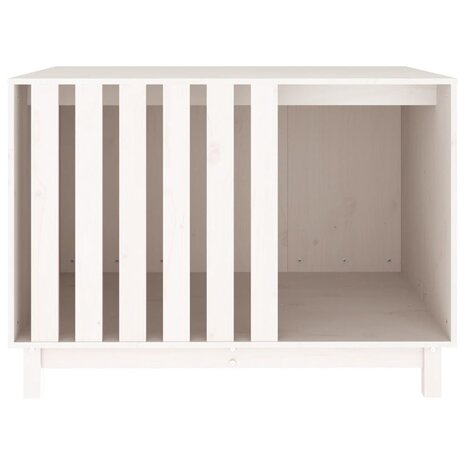 Hondenhok 100x70x72 cm massief grenenhout wit