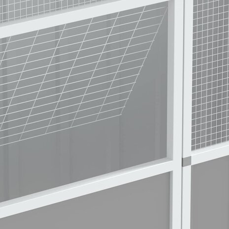 Vogelkooi 115x78x200 cm gegalvaniseerd staal grijs