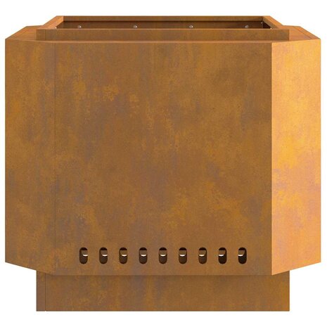 Vuurkorf Bruin 58 x 58 x 51 cm Cortenstaal
