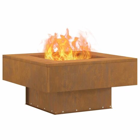 Vuurkorf Bruin 60 x 60 x 30 cm Cortenstaal