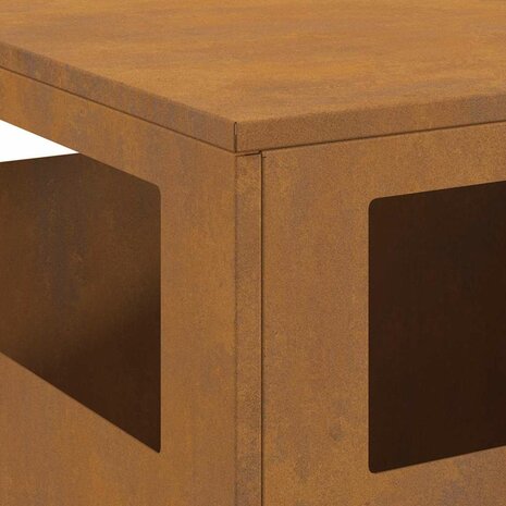 Vuurkorf Bruin 50 x 50 x 100 cm Cortenstaal