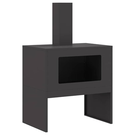 Vuurkorf Zwart 60 x 40 x 96 cm Koudgewalst staal