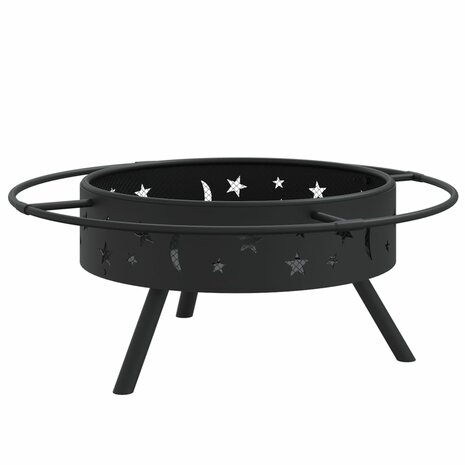 Vuurplaats met pook XXL 70 cm staal