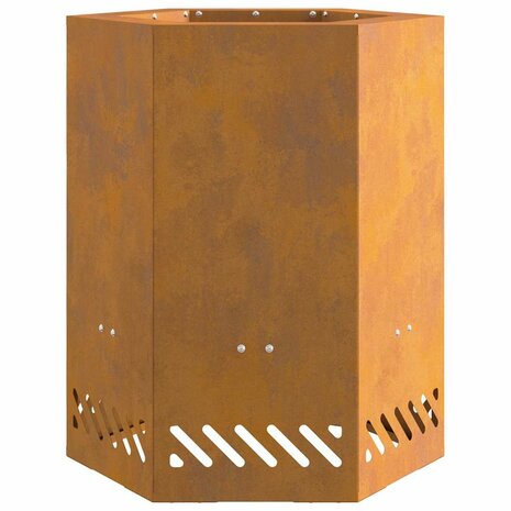 Vuurkorf Bruin 38 x 38 x 51 cm Cortenstaal