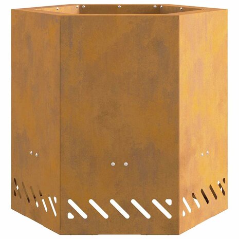 Vuurkorf Bruin 48 x 48 x 51 cm Cortenstaal