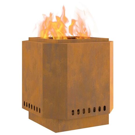 Vuurkorf Bruin 48 x 48 x 51 cm Cortenstaal
