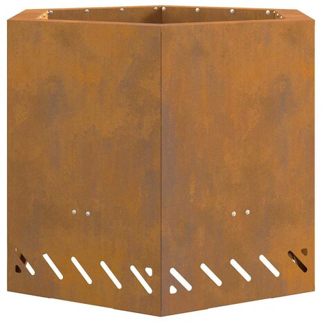 Vuurkorf Bruin 58 x 58 x 51 cm Cortenstaal