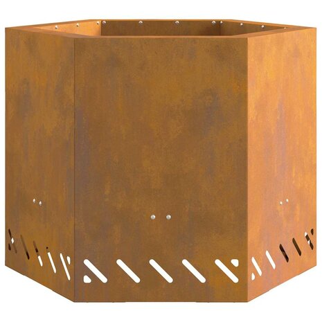Vuurkorf Bruin 58 x 58 x 51 cm Cortenstaal