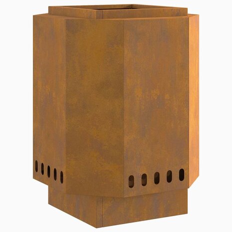 Vuurkorf Bruin 38 x 38 x 51 cm Cortenstaal