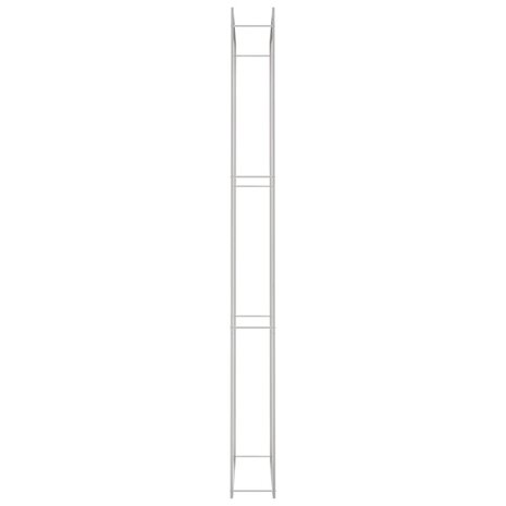 Haardhoutrek 110x28x312 cm roestvrij staal