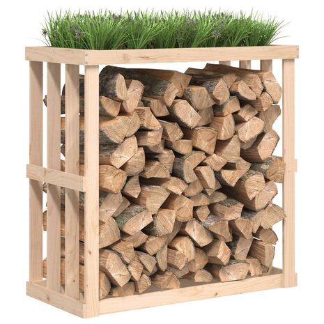 Houtblokhouder 108x52x106 cm massief grenenhout