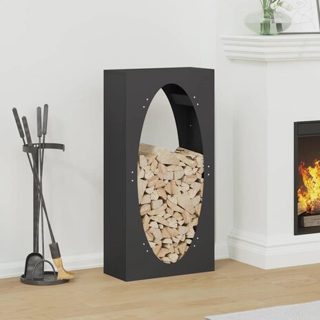 Brandhoutrek 50x23x100 cm koudgewalst staal zwart