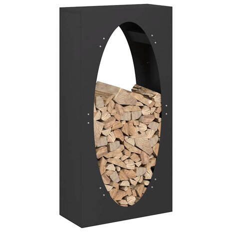 Brandhoutrek 50x23x100 cm koudgewalst staal zwart