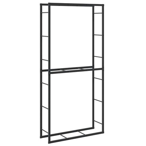 Haardhoutrek 100x30x209 cm staal zwart