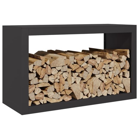 Haardhoutrek 100x40x60 cm staal zwart