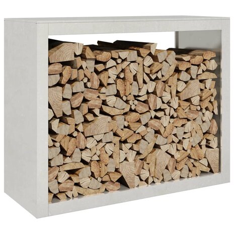 Haardhoutrek 100x40x80 cm roestvrij staal