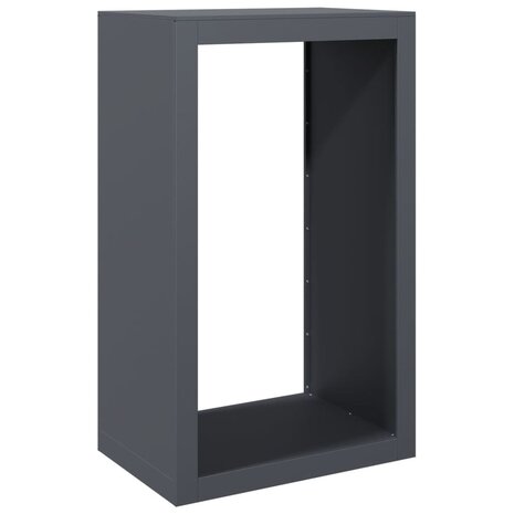 Haardhoutrek 60x40x100 cm staal antracietkleurig