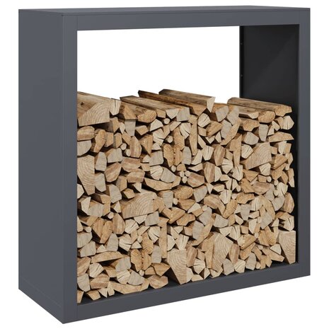 Haardhoutrek 100x40x100 cm staal antracietkleurig