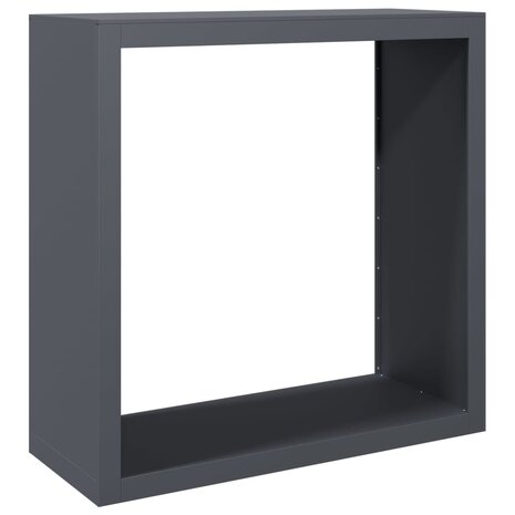 Haardhoutrek 100x40x100 cm staal antracietkleurig