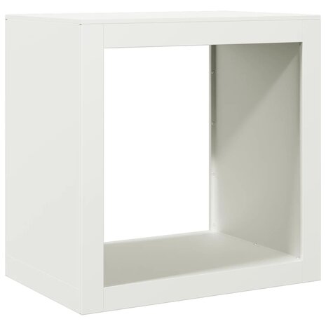 Haardhoutrek 60x40x60 cm staal wit